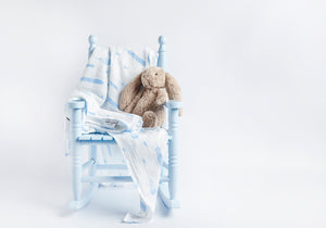 XL - Feather Swaddle - Baby Blue